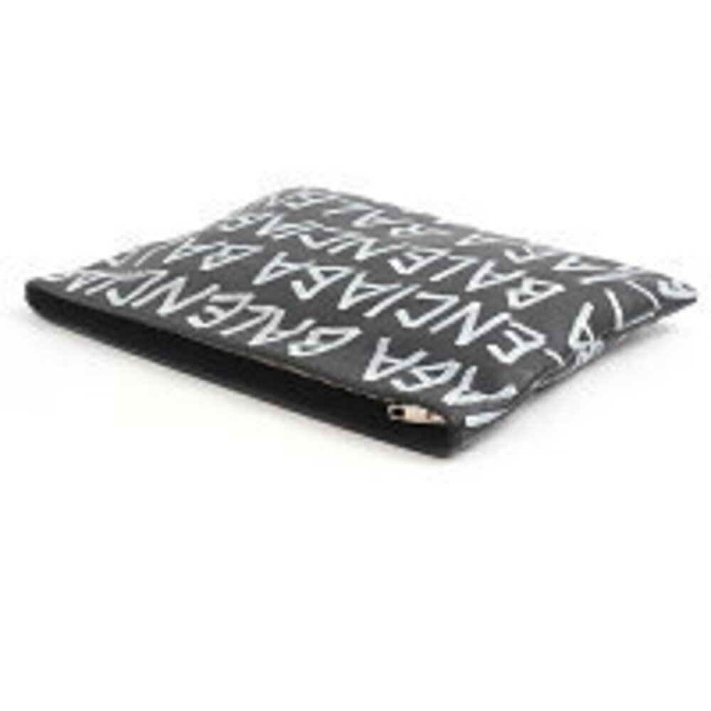 Balenciaga Graffiti Carry Clip Clutch Bag Black - Picture 2 of 3